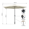 Cuba 3m Round Garden Umbrella with Central Pole for Outdoor Use Cost