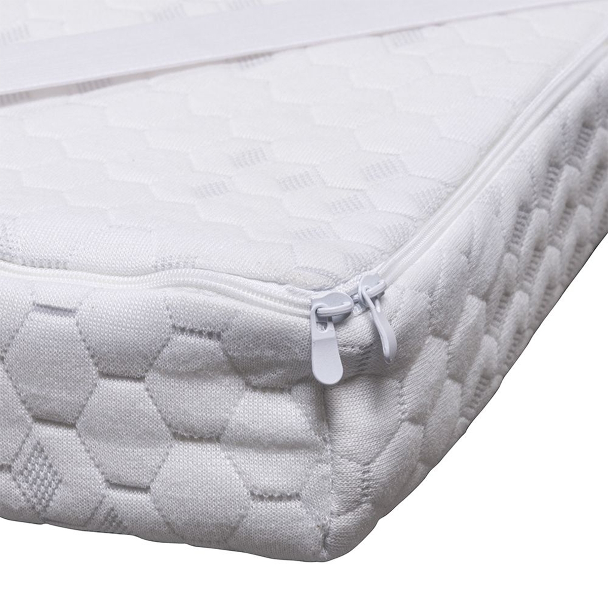 Nuvia Memory Foam Mattress Topper, White, Queen Size 160x190 cm