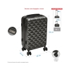 Set of 2 Diamond Suitcases with 4 Wheels and Double-Zip Combination Lock 