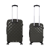 Set of 2 Diamond Suitcases with 4 Wheels and Double-Zip Combination Lock On Sale