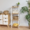 Tavro Bamboo & MDF Bathroom Storage Cabinet with 4 Shelves On Sale