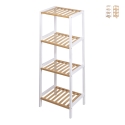 Tavro Bamboo & MDF Bathroom Storage Cabinet with 4 Shelves Promotion