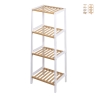 Tavro Bamboo & MDF Bathroom Storage Cabinet with 4 Shelves Promotion