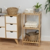 Mivo Bamboo Bathroom Storage Cabinet with 3 Shelves, MDF On Sale