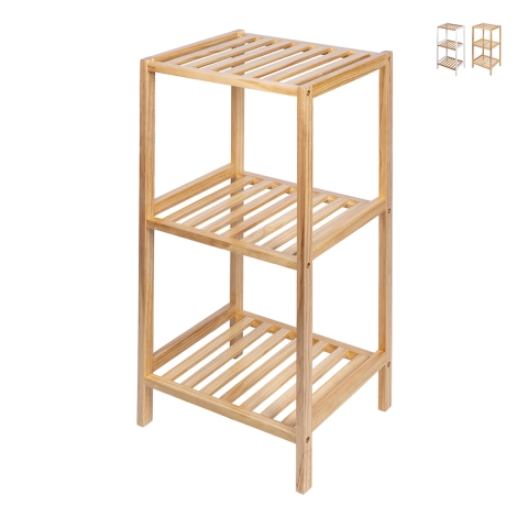Mivo Bamboo Bathroom Storage Cabinet with 3 Shelves, MDF Promotion