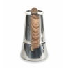 Riko Stainless Steel Moka Pot for 2 Cups with Wood-Effect Handle Sale