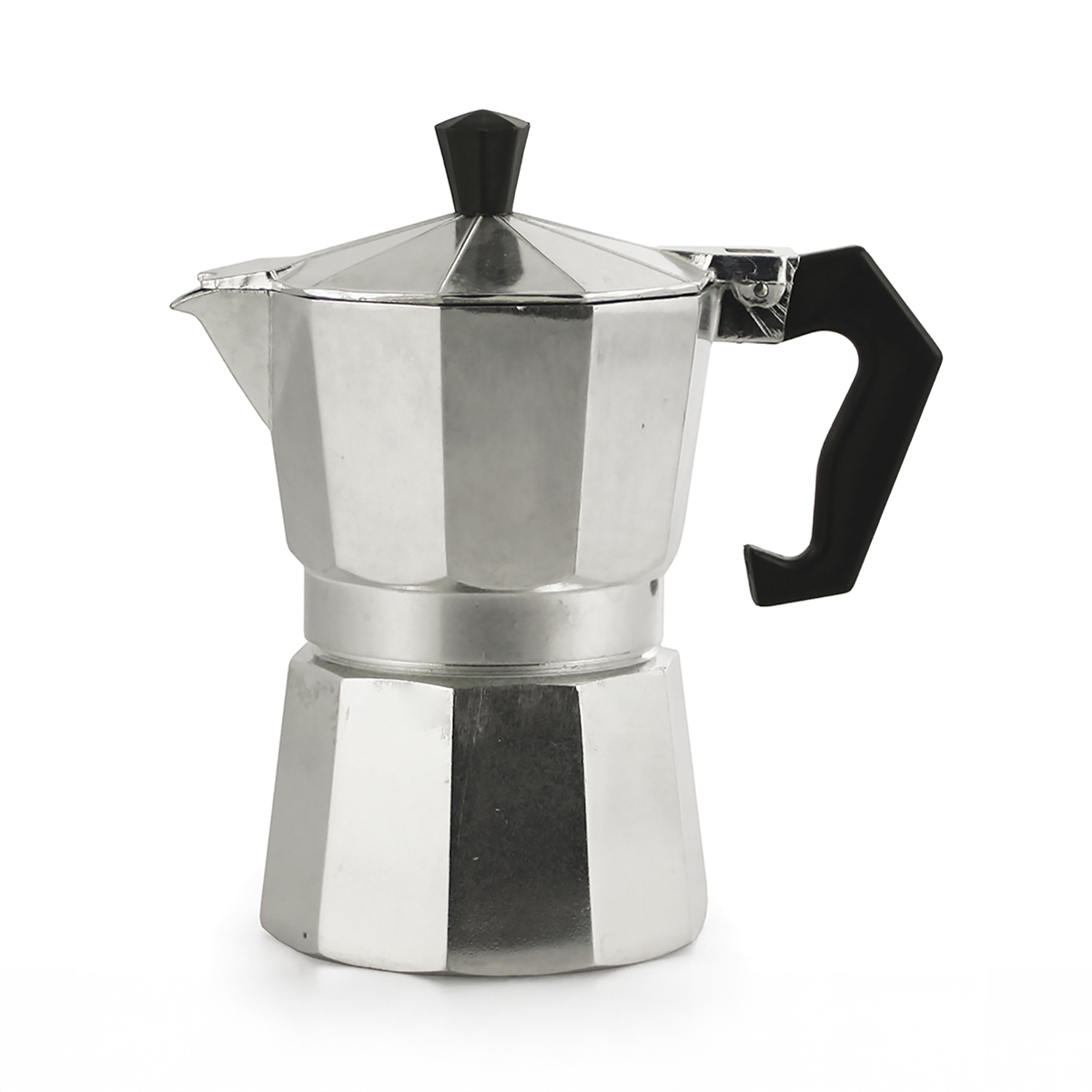 Classic Aluminum Moka Coffee Maker, 3-Cup, Morning Promotion