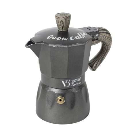 6-Cup Moka Coffee Maker with Wood-Effect Handle Buon Caffè Promotion