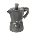 2-Cup Aluminum Alloy Moka Pot with Wood-Effect Handle Buon Caffè Promotion