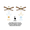 Windy 4-Blade Ceiling Fan with Light and Reverse Function, 70W On Sale