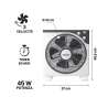 ArticFresh Table Box Fan with Timer, 3 Speeds, 45W Offers