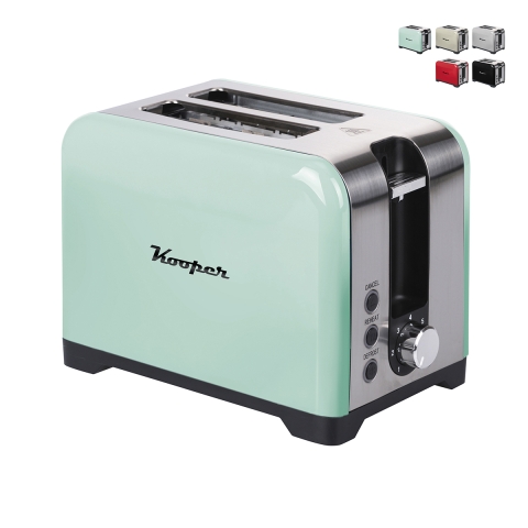 Vintage Style Toaster 2 Slots with Timer and Defrost Function Tepak Promotion