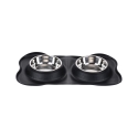 Aloza Non-Slip Double Pet Bowl with Mat Promotion