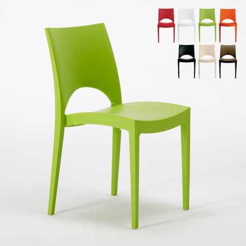 Set of 24 Paris Grand Soleil Stackable Chairs for Bars and Restaurants made of Polypropylene
