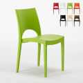 Stock 24 Stackable Chairs for Bars and Restaurants Polypropylene Paris Grand Soleil Promotion