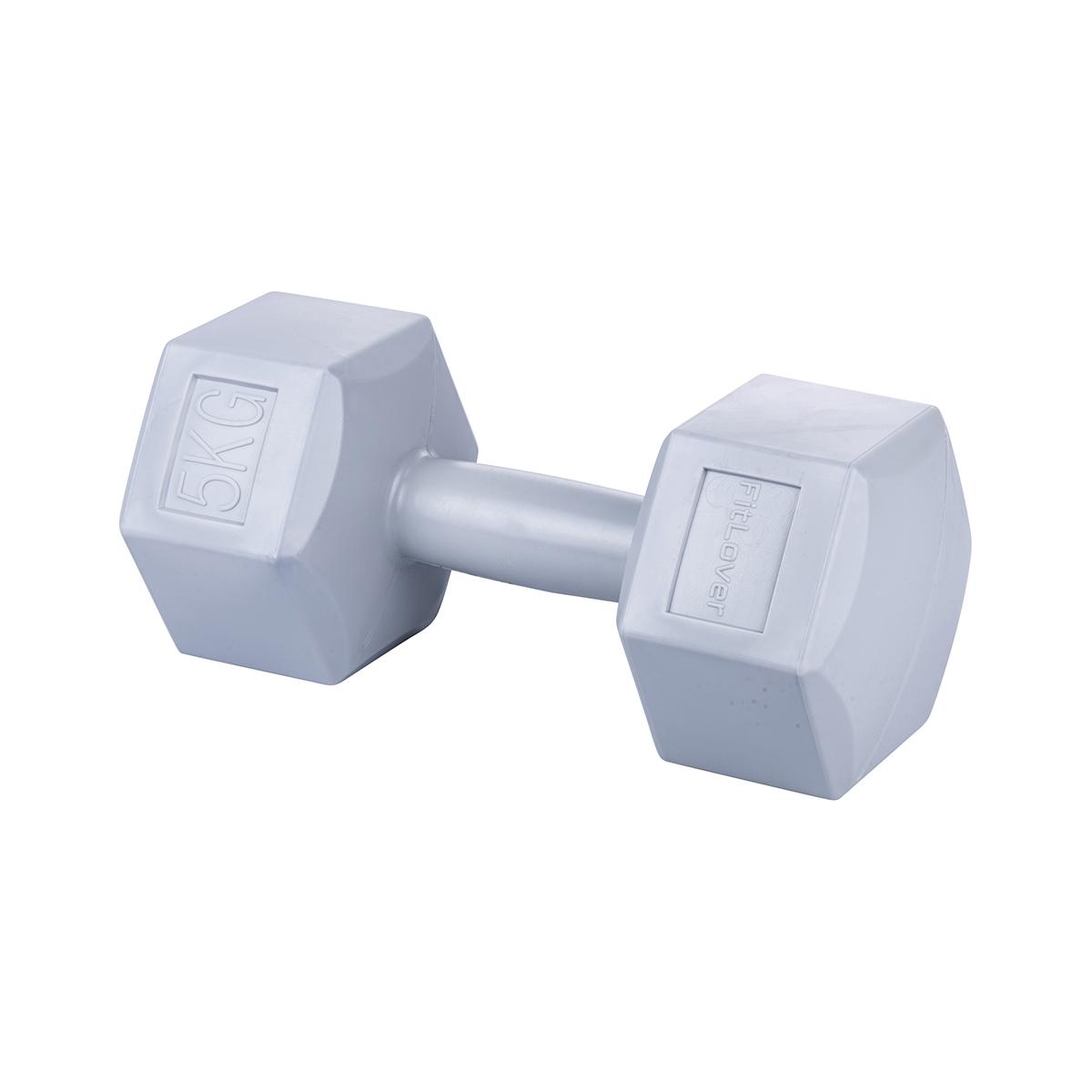 Dynaro 5 Kg Hex Dumbbell Anti-Roll Design for Gym