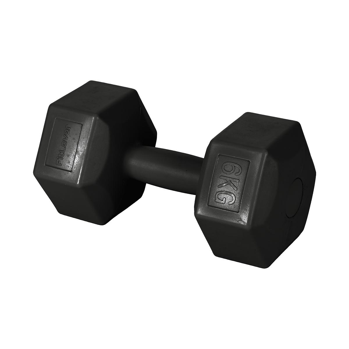 Pumax 6 Kg Hex Dumbbell with Anti-Roll Design for Home Gym