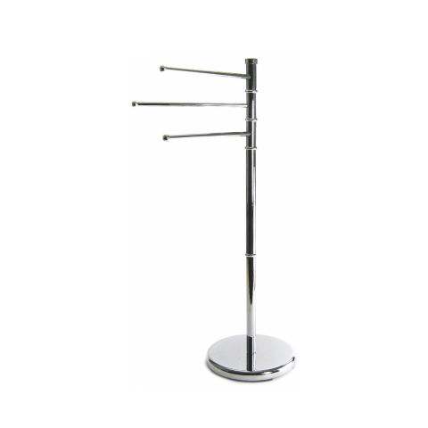 Silua Freestanding Towel Rack with 3 Chrome Metal Bars for Bathroom Promotion