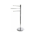 Silua Freestanding Towel Rack with 3 Chrome Metal Bars for Bathroom Promotion