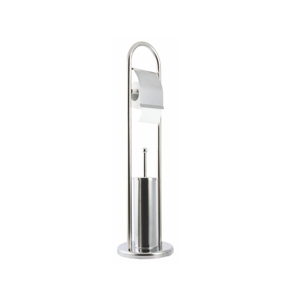 Avela Bathroom Stand with Toilet Brush Holder and Toilet Paper Holder in Metal Promotion