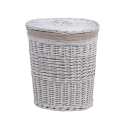 Set of 2 Zeyra Laundry Baskets with Wooden Lid and Fabric Offers