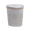 Set of 2 Zeyra Laundry Baskets with Wooden Lid and Fabric Offers