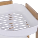 Aliva Wooden Corner Shower Shelf with 2 Plastic Tiers, 23x23x27cm Offers