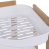 Aliva Wooden Corner Shower Shelf with 2 Plastic Tiers, 23x23x27cm Offers