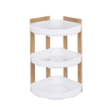 Norea 3-Tier Corner Shower Shelf in Wood and Plastic Promotion