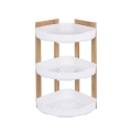 Norea 3-Tier Corner Shower Shelf in Wood and Plastic Promotion