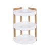 Norea 3-Tier Corner Shower Shelf in Wood and Plastic Promotion