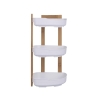 Norea 3-Tier Corner Shower Shelf in Wood and Plastic On Sale