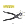 Beldan Steel Hole Punch Plier with 6 Sizes Model