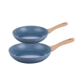 Set of 2 Non-Stick Ceramic Frying Pans for Induction Cooktops, 22-26cm Promotion