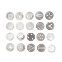 Moltek Aluminum Cookie Press with 20 Discs and 4 Nozzles Bulk Discounts