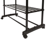 Tamira Adjustable Clothes Rack with 2 Bars, Wheels & 3 Shelves Offers