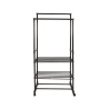 Tamira Adjustable Clothes Rack with 2 Bars, Wheels & 3 Shelves Discounts