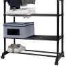 Tamira Adjustable Clothes Rack with 2 Bars, Wheels & 3 Shelves Bulk Discounts