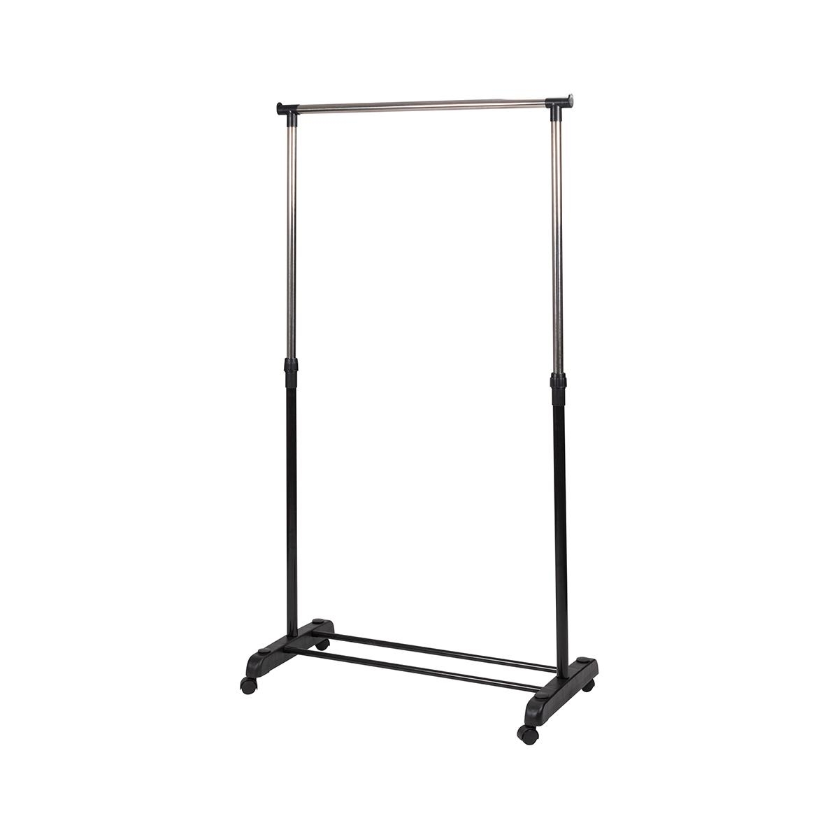 Zulea Metal Coat Rack with Wheels, Double Shoe Holder, 88x42.5cm Promotion
