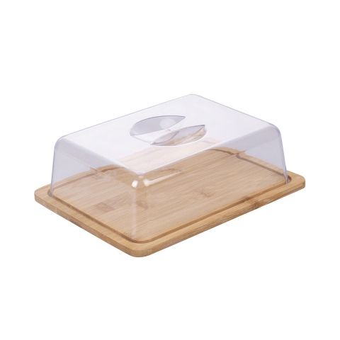 Wood Cheese Board with Lid 24.2x18.8x7.5 cm Savia Promotion