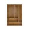 Viora Wooden Cutlery Drawer Organizer, 6 Compartments, 43.2x30.5x5 cm On Sale