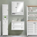 Bakira Bathroom Mirror Cabinet in Lacquered MDF Wood, 60x15xH68 cm Discounts