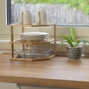 Tolvak Wooden Corner Kitchen Shelf Unit 3-Tier, 25x25x23cm Catalog