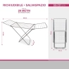 Foldable Iron Drying Rack for Two Loads Silvermoon Sale