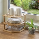 Tolvak Wooden Corner Kitchen Shelf Unit 3-Tier, 25x25x23cm On Sale