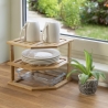 Tolvak Wooden Corner Kitchen Shelf Unit 3-Tier, 25x25x23cm On Sale