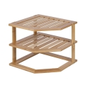 Tolvak Wooden Corner Kitchen Shelf Unit 3-Tier, 25x25x23cm Promotion