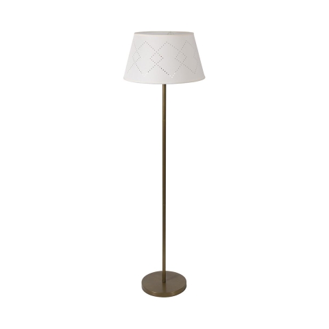 Kirosh Satin Metal Floor Lamp with White Shade Promotion