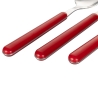 24-Piece Stainless Steel Flatware Set with Red Handles Movida Sale