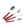 24-Piece Stainless Steel Flatware Set with Red Handles Movida Offers